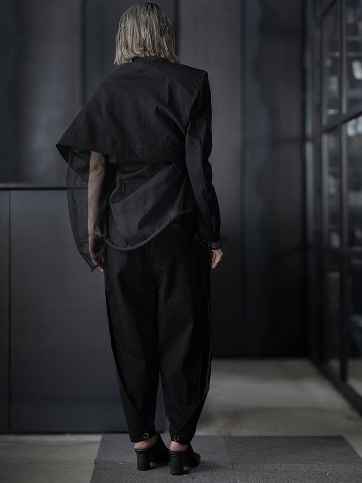 UMA WANG<br> WOMENS ASYMMETRIC JACKET / BLACK