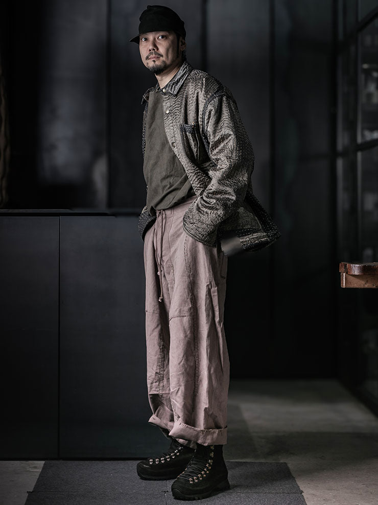 GATHERING<br>UNISEX FISHERMAN PANT / BROWN CLAY
