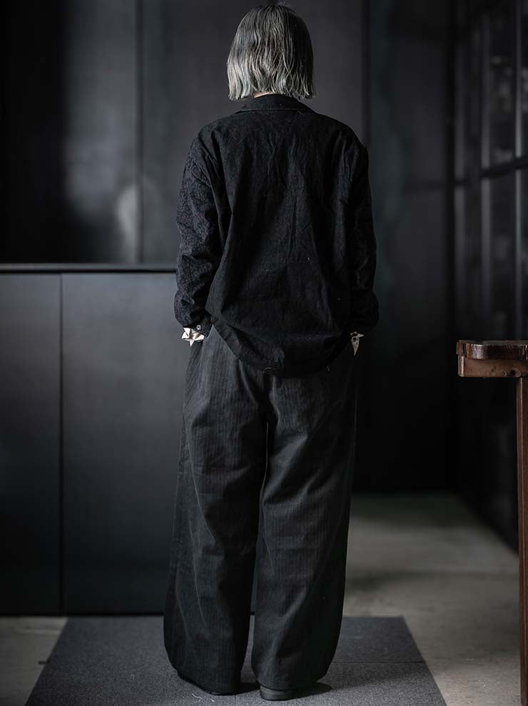 MONAD<br> Bray Boxy Fit Shirt / Black Overdye