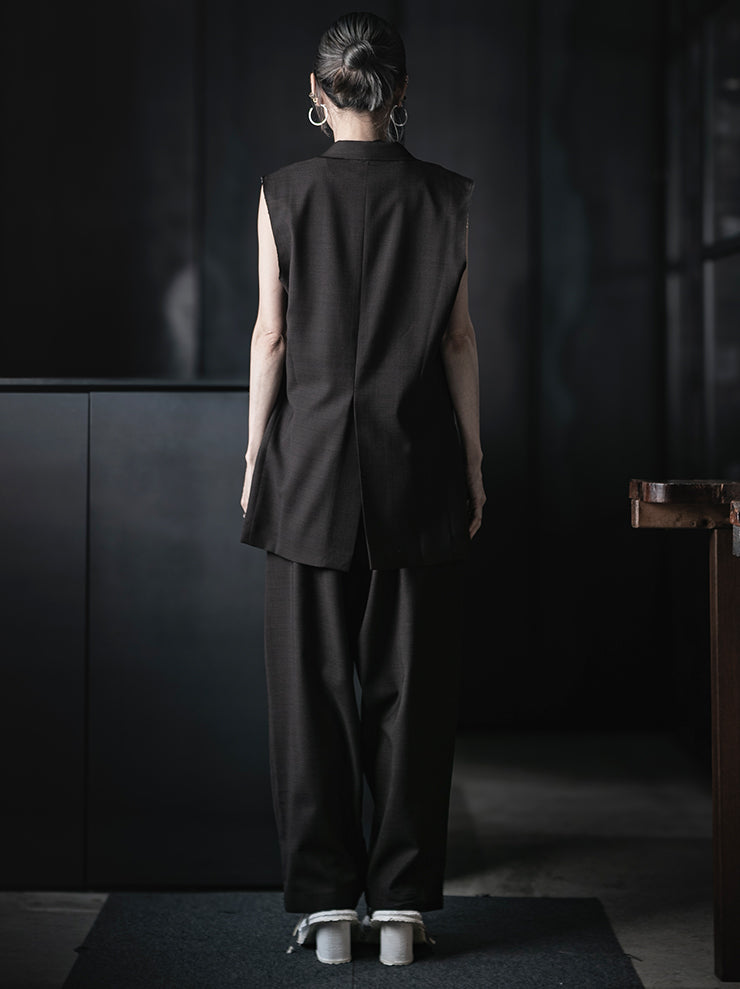 WRIGHT + DOYLE<br>UNISEX LEEDEN TROUSERS / CACAO CHECK