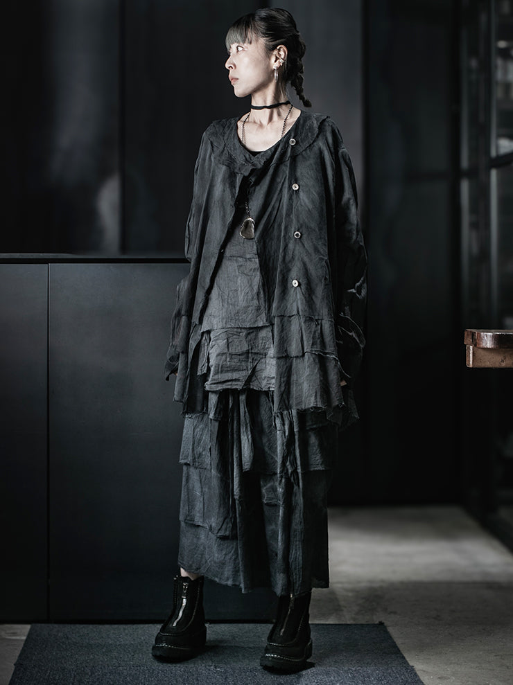 ATELIER SUPPAN<br>WOMENS Torn SHIRT long sleeve / E26-54