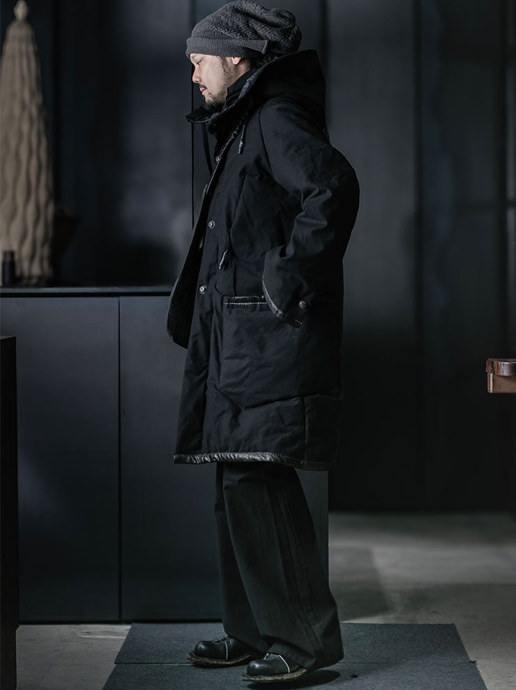 69 BY ISAAC SELLAM<br>MENS パッデッドパーカーコート / NOIR