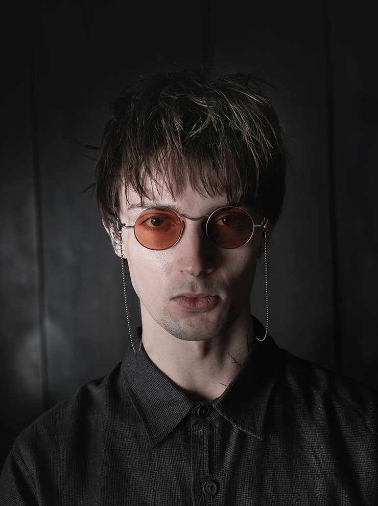 RIGARDS × UMA WANG<br>TITANIUM フレームサングラス / SILVER ANTIQUE / RG00UW14