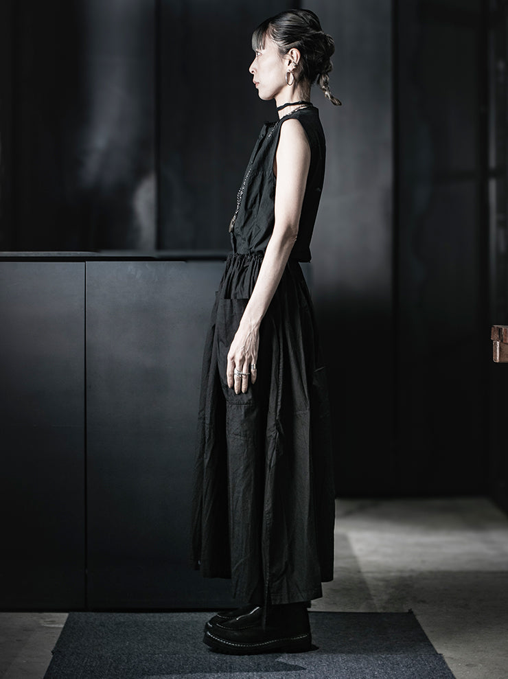 ATELIER SUPPAN<br>WOMENS Wide cotton skirt / E26-47