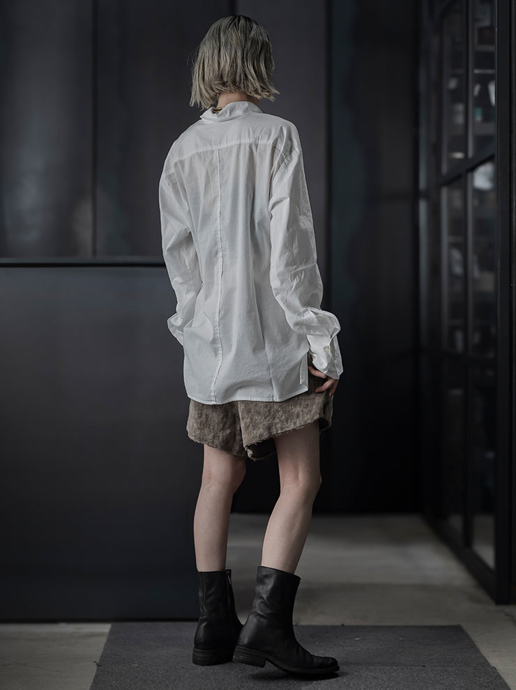 TOTUM<br>WOMENS ダブルレイヤーカフシャツ / WHITE