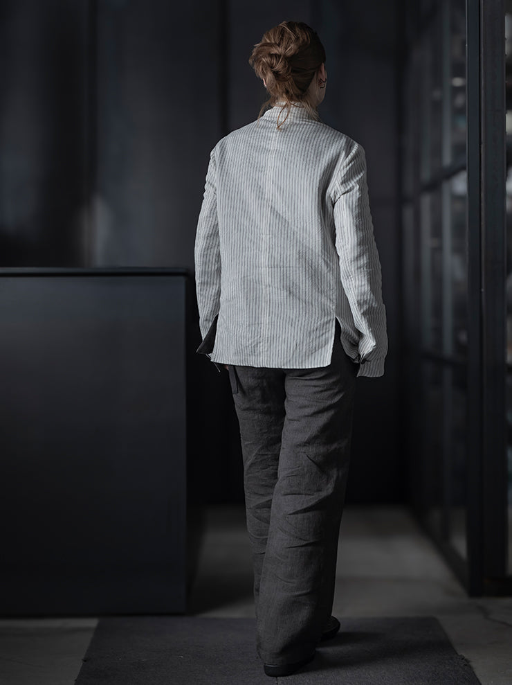 K'ANG<br> UNISEX 5 BUTTON REVERSIBLE JACKET / OFF WHITE + DARK GRAY