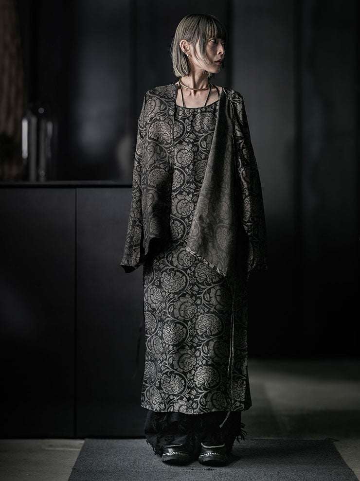 UMA WANG<br>WOMENS TANESHA TOP / BLACK×TAN