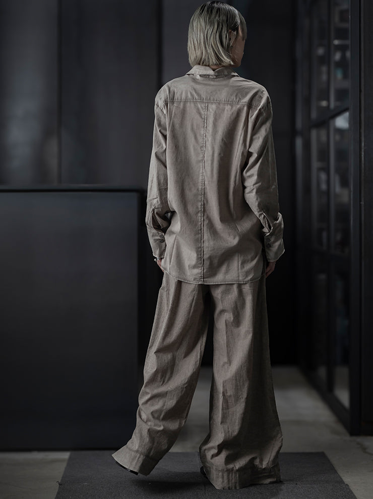 TOTUM<br> WOMENS Double Layer Cuff Shirt / Dune