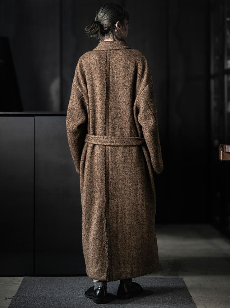 UMA WANG<br>WOMENS CICERO COAT / MUSTARD/BLACK
