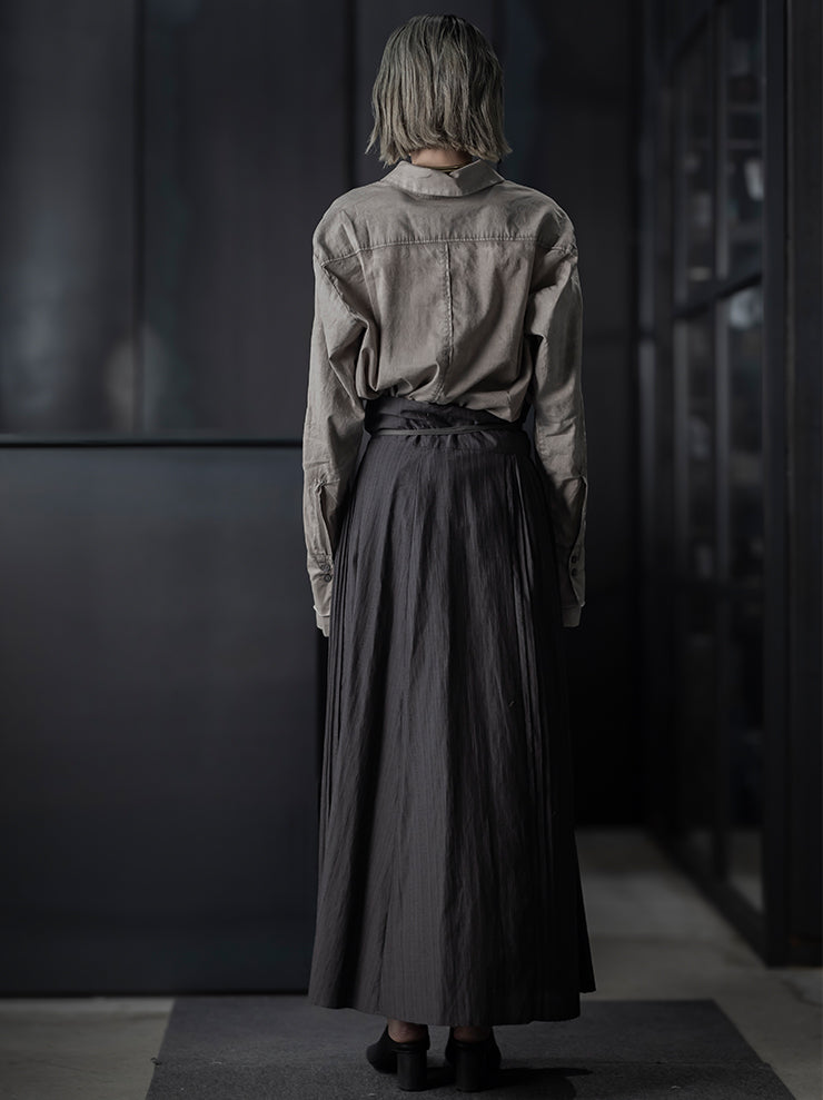 individual sentiments<br />WOMENS プリーツロングスカート / CHARCOAL