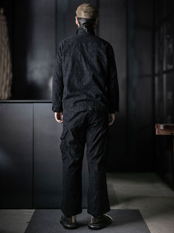 MONAD<br> Simmons Cargo Drawcord Pant / Black Overdye