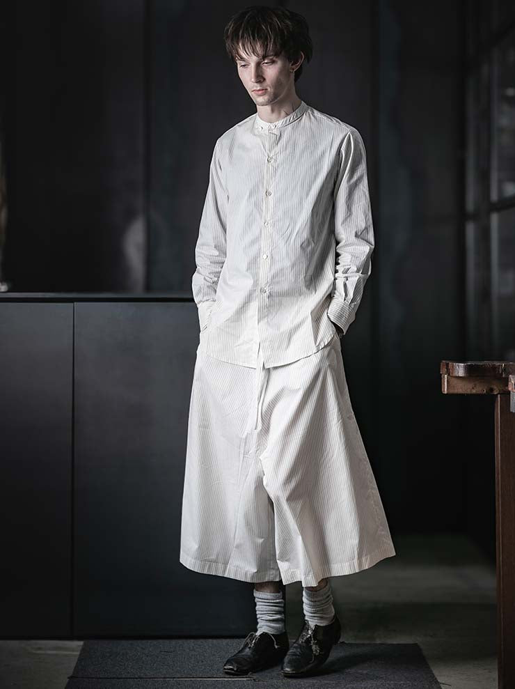 WRIGHT + DOYLE<br>UNISEX MELDON SHORTS / CHALK BRICK PINSTRIPE
