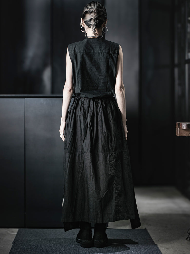 ATELIER SUPPAN<br>WOMENS Wide cotton skirt / E26-47