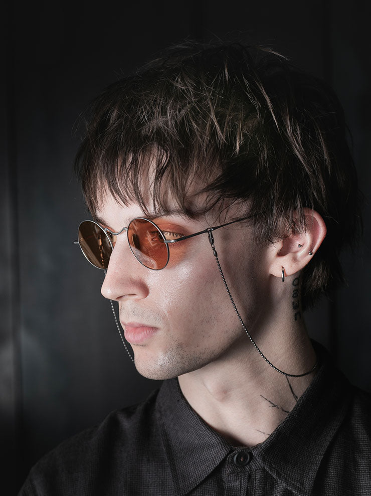 RIGARDS × UMA WANG<br>TITANIUM フレームサングラス / SILVER ANTIQUE / RG00UW14