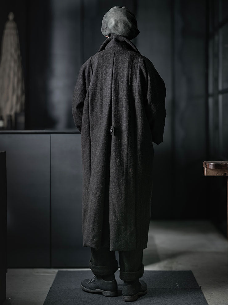 GATHERING<br>UNISEX FARMER COAT / BLACK BROWN