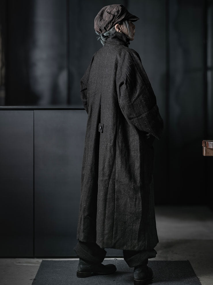 GATHERING<br>UNISEX FARMER COAT / BLACK BROWN