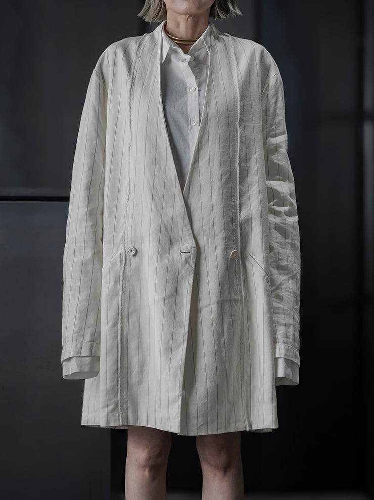 TOTUM<br>WOMENS ダブルレイヤーカフジャケット / WHITE