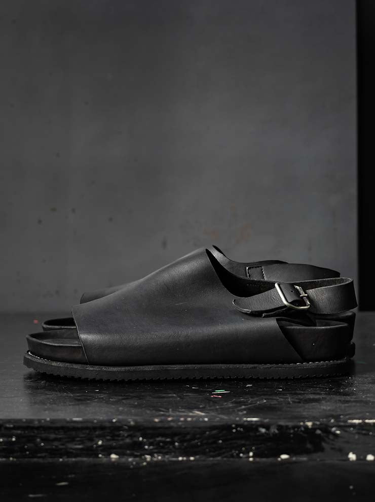 GUIDI<br>MENS OPEN TOE SLING BACK SANDALS BRK11 BLKT / CALF BACK SIDE FULL GRAIN