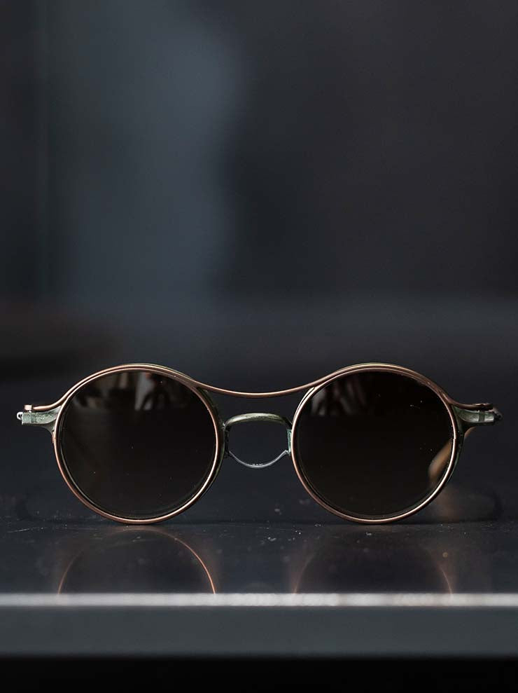 RIGARDS × THE VIRIDI-ANNE<br> TITANIUM & STAINLESS STEEL FRAME SUNGLASSES / JADE FRAME x BRONZE CLIP / RG2000TVA