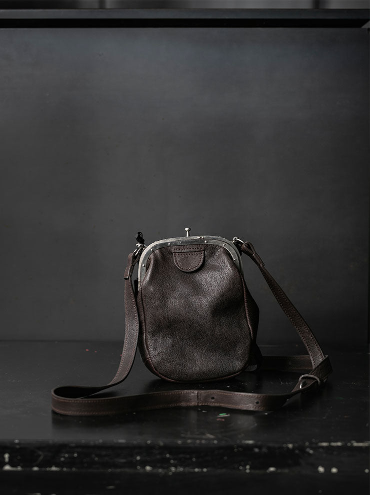 MDK – MIRANDA KALOUDIS<br>FRENCH LOCK BAG S / COWHIDE LEATHER / MAROON