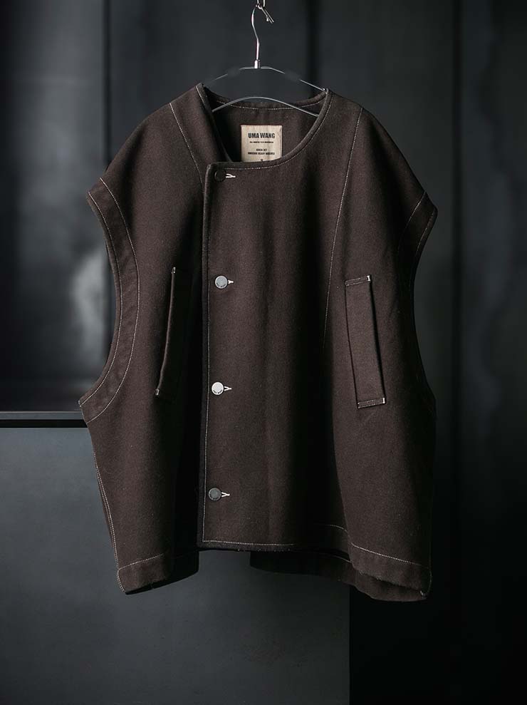 UMA WANG<br>MENS JODEN JACKET / BROWN