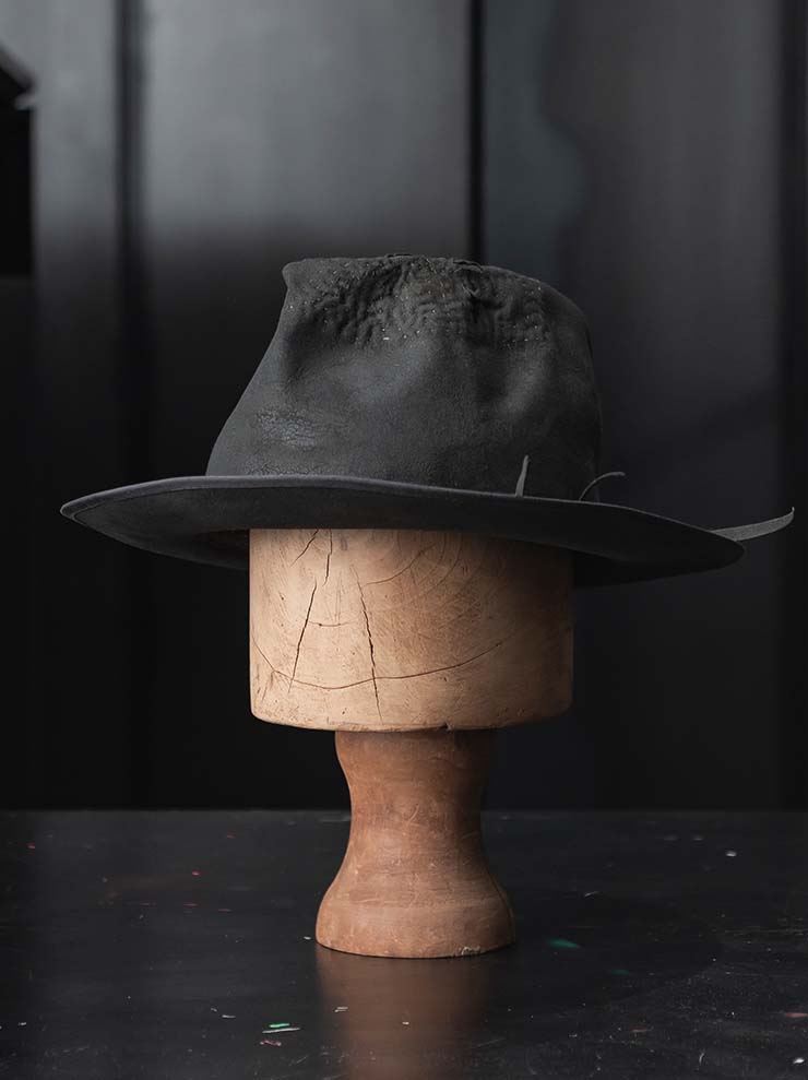 HORISAKI<br>ONE OF A KIND COLLECTION ビーバーファーフェルトハット OOAK24 NO.104 / GREY