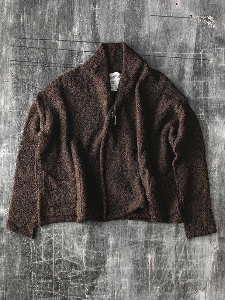 DANIEL ANDRESEN<br> Loose fit cardigan / Brown