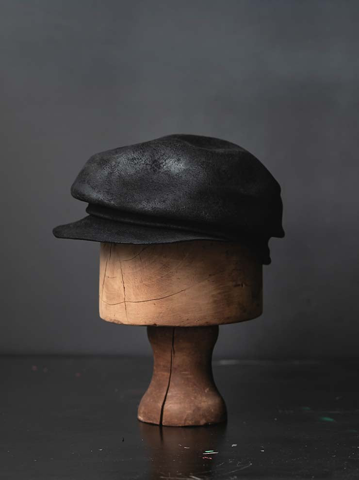 HORISAKI<br>ONE OF A KIND COLLECTION ラビットファーフェルトハードバーンハット OOAK25 NO.117/ BLACK HB