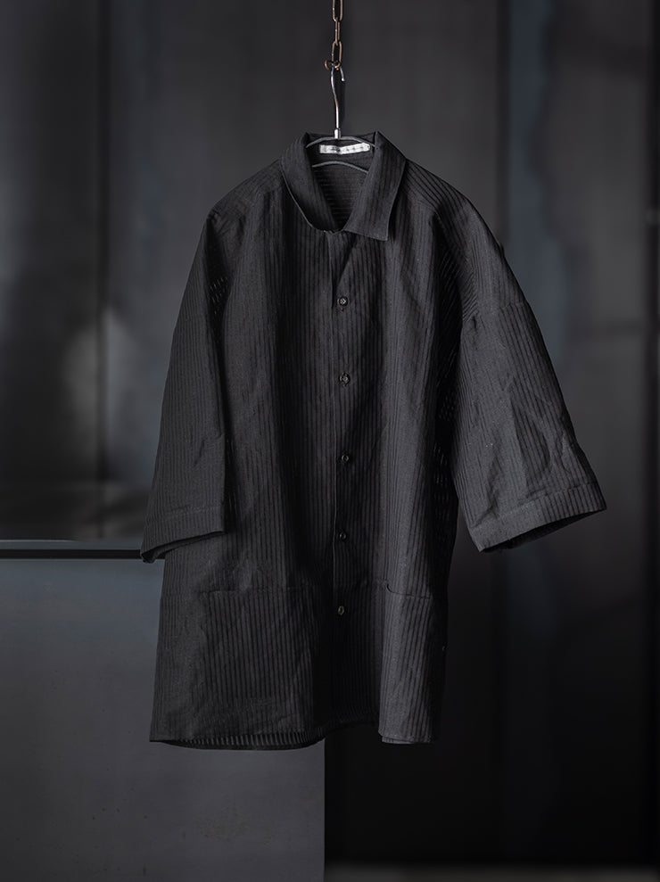 individual sentiments<br />UNISEX ボーリングシャツ / BLACK