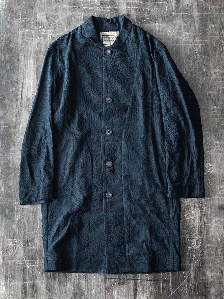By Walid<br> MENS PACHO COAT / INDIGO / SIZE L