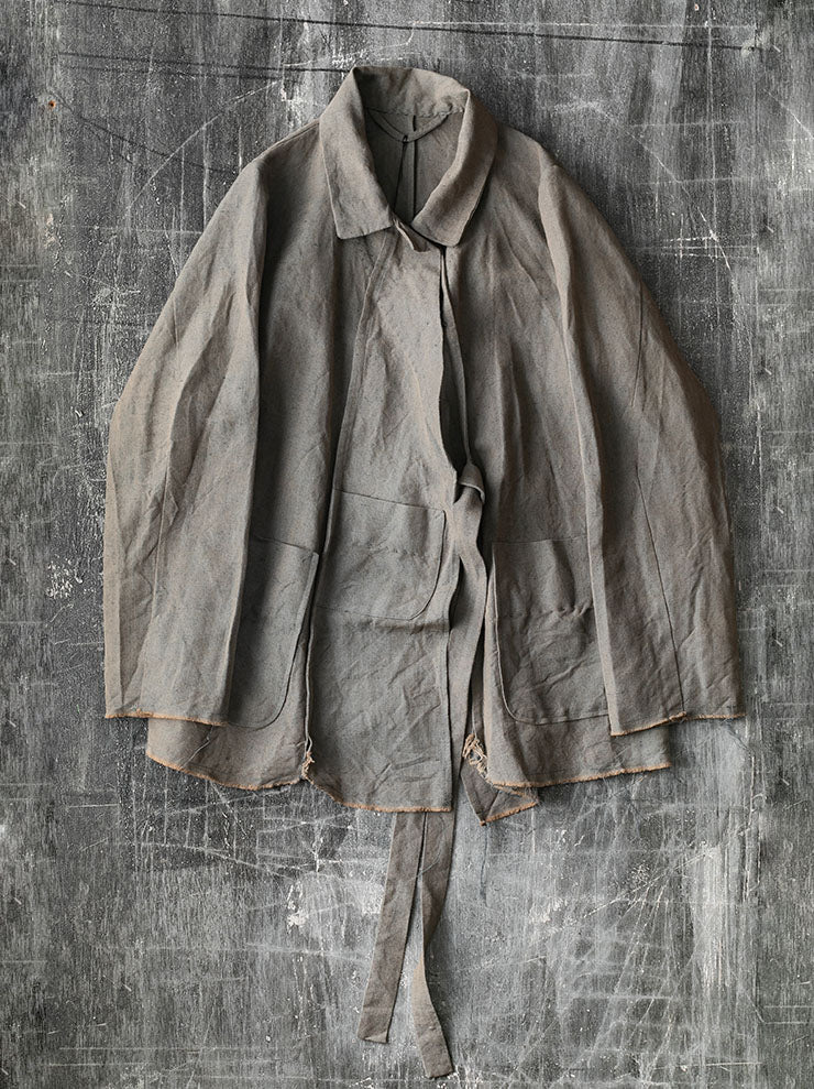 ATELIER SUPPAN<br>WOMENS LIGHT WOOL A-LINE JACKET / W26-31