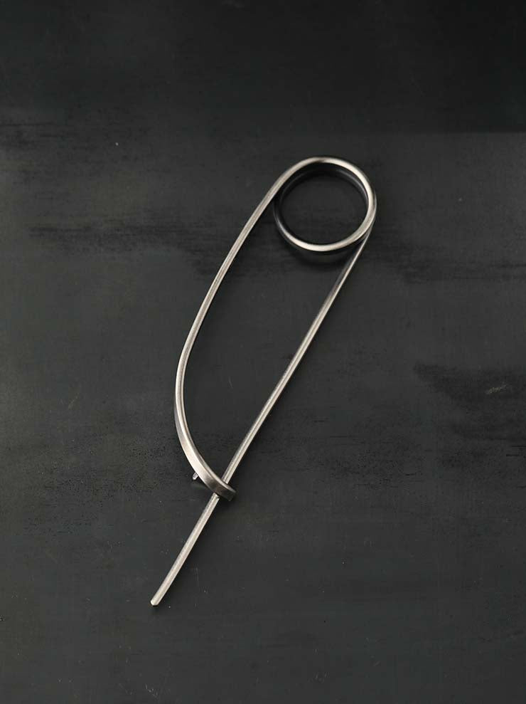 UMA WANG × DETAJ<br> HOLDER RING SILVER RING / MATTE SILVER