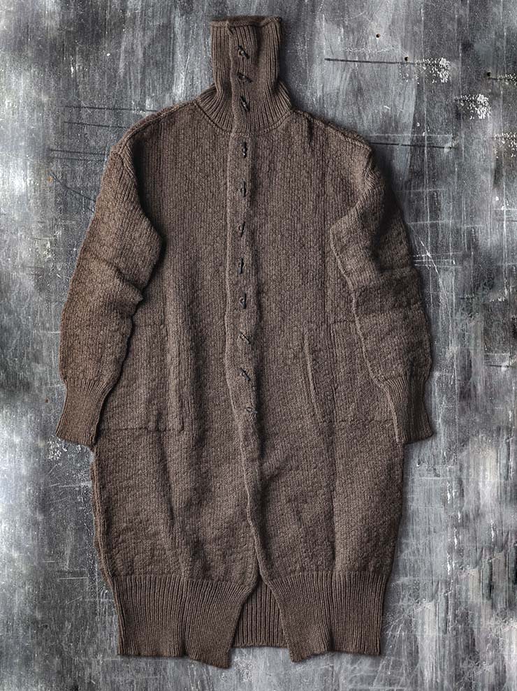 DANIEL ANDRESEN<br> Long button cardigan coat NORRIS / PRALINE