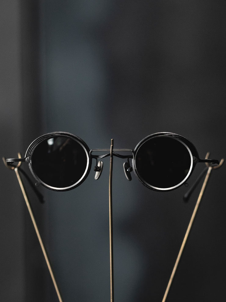 RIGARDS × ZIGGY CHEN<br> TITANIUM FRAME SUNGLASSES / VINTAGE BLACK FRAME x BLACK CLIP / RG1008ZC