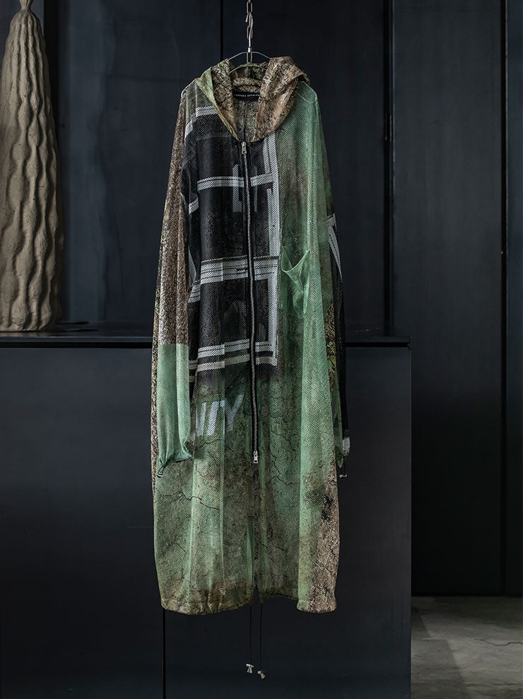 BARBARA BOLOGNA<br> WOMENS PRINTED MESH COAT