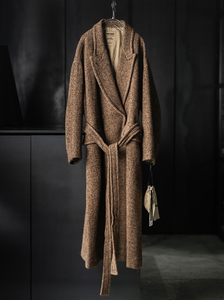 UMA WANG<br>WOMENS CICERO COAT / MUSTARD/BLACK