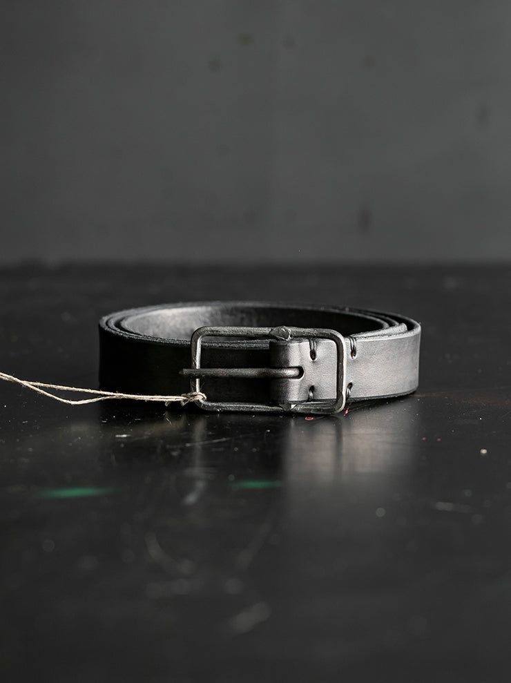 Tagliovivo<br> Rectangular Buckle Belt M<br> CALF HAND DYED / ABYSS