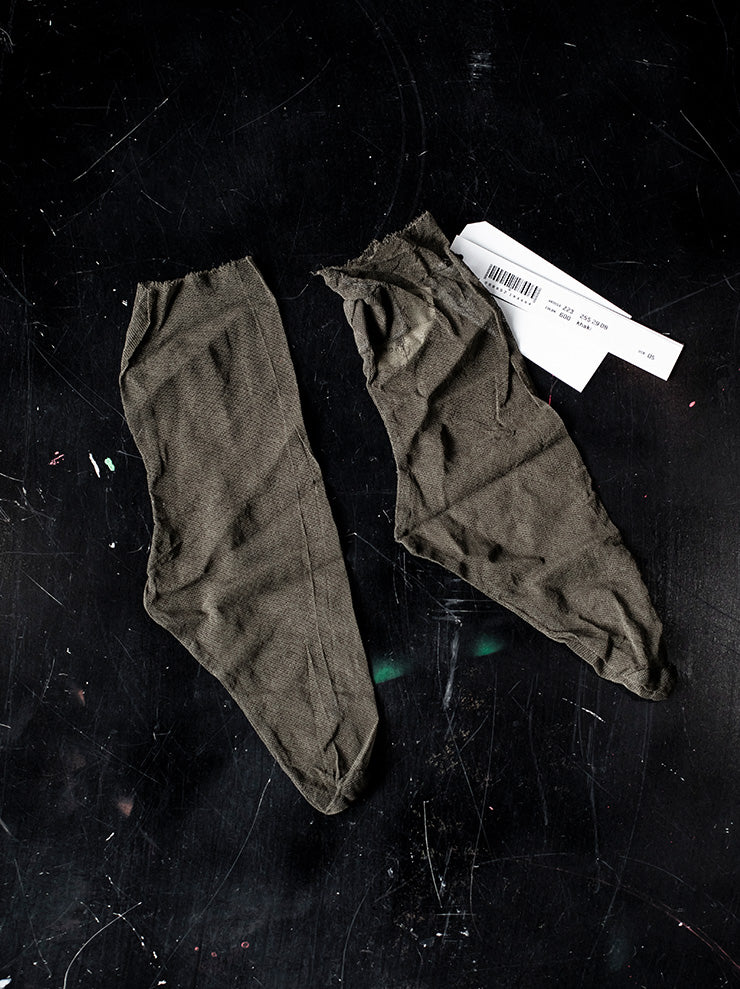RUNDHOLZ DIP<br> WOMENS tulle socks / KHAKI