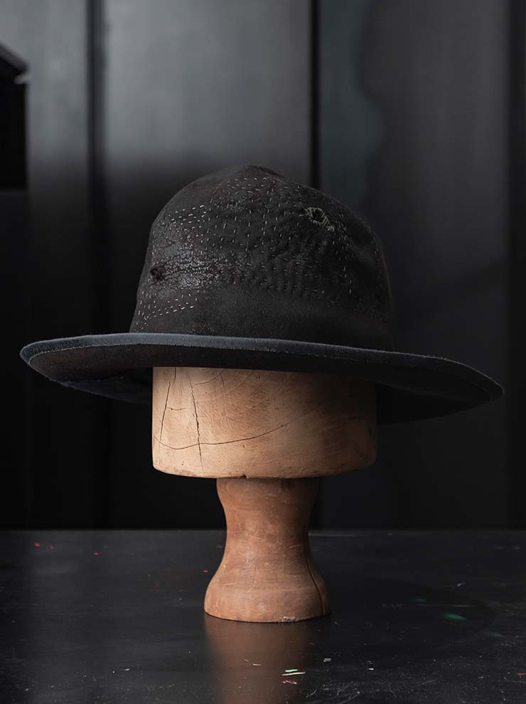 HORISAKI<br>ONE OF A KIND COLLECTION ビーバーファーフェルトハット OOAK24 NO.103 / BLACK