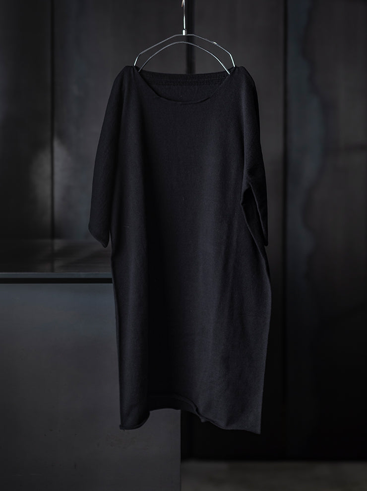 ISAAC SELLAM EXPERIENCE<br>MENS コットンニットTシャツ / NOIR