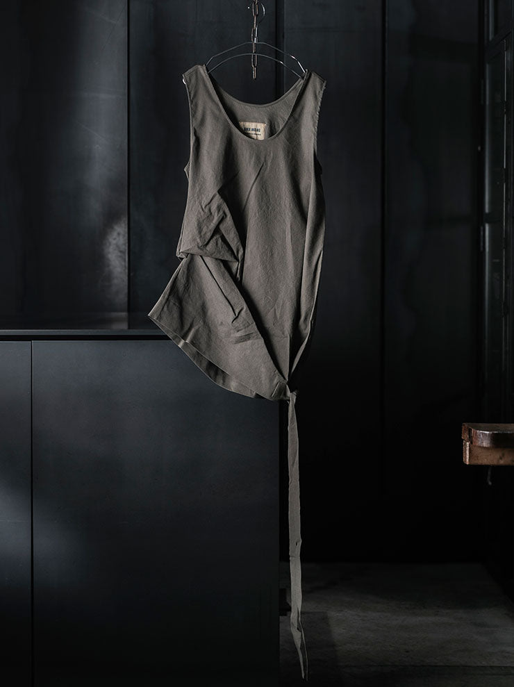 UMA WANG<br>WOMENS TARA TOP / DARK GREY