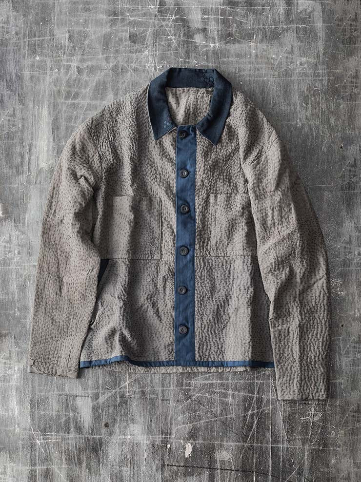 By Walid<br>MENS BENNY SHIRT JACKET / OLIVE TERRA / SIZE L