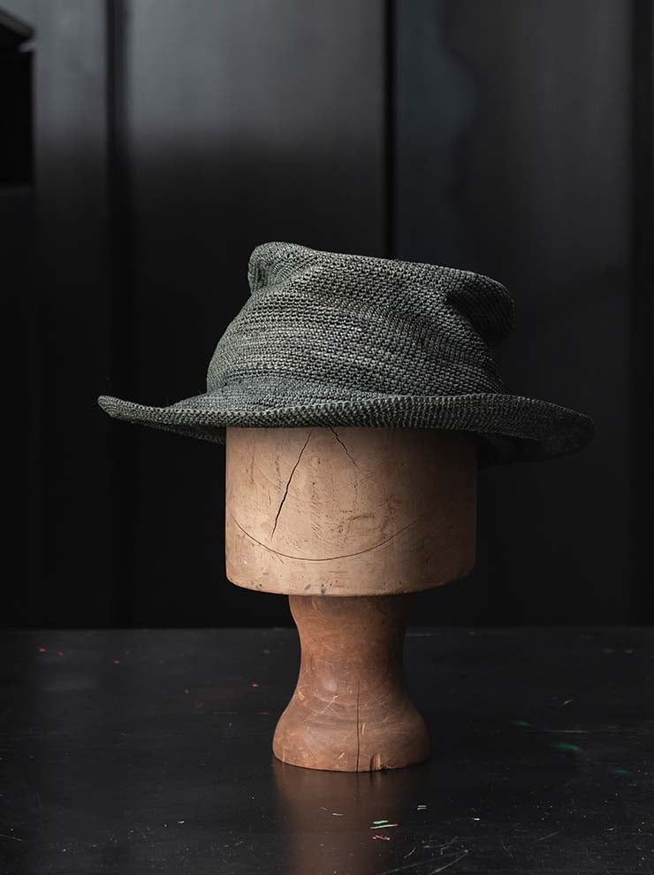 HORISAKI<br> ONE OF A KIND COLLECTION Tequilla Straw Hat OOAK24 NO.226 / DUSK