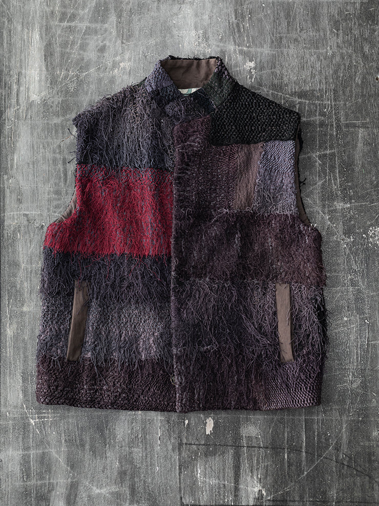 By Walid<br> MENS GILET / AUBERGINE