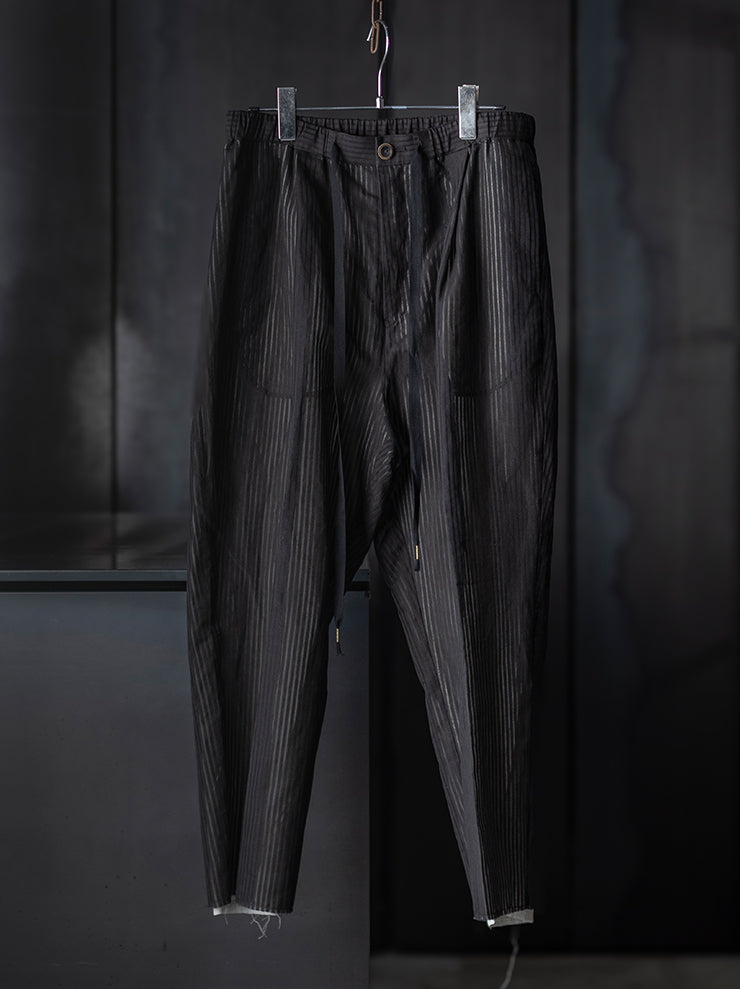 individual sentiments<br />UNISEX レイヤードイージーパンツ / BLACK