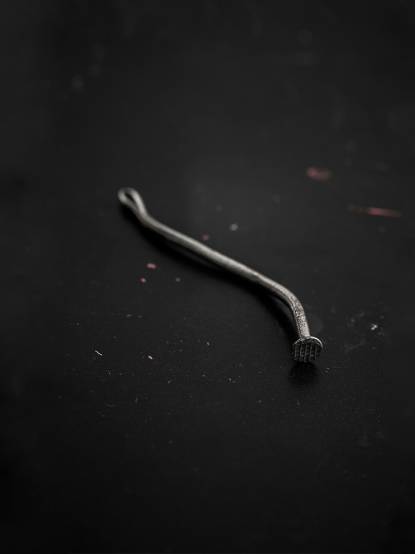 GUIDI<br> Silver big nail charm G-CI07 NTR