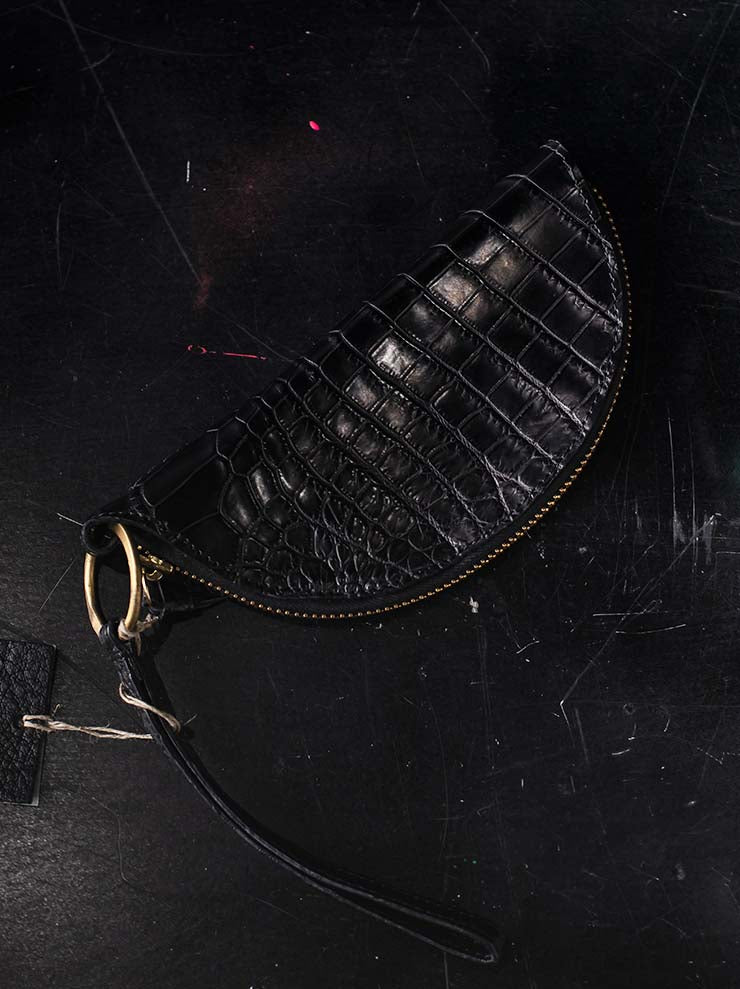 tagliovivo<br> Moon wallet CROCODILE / BLACK