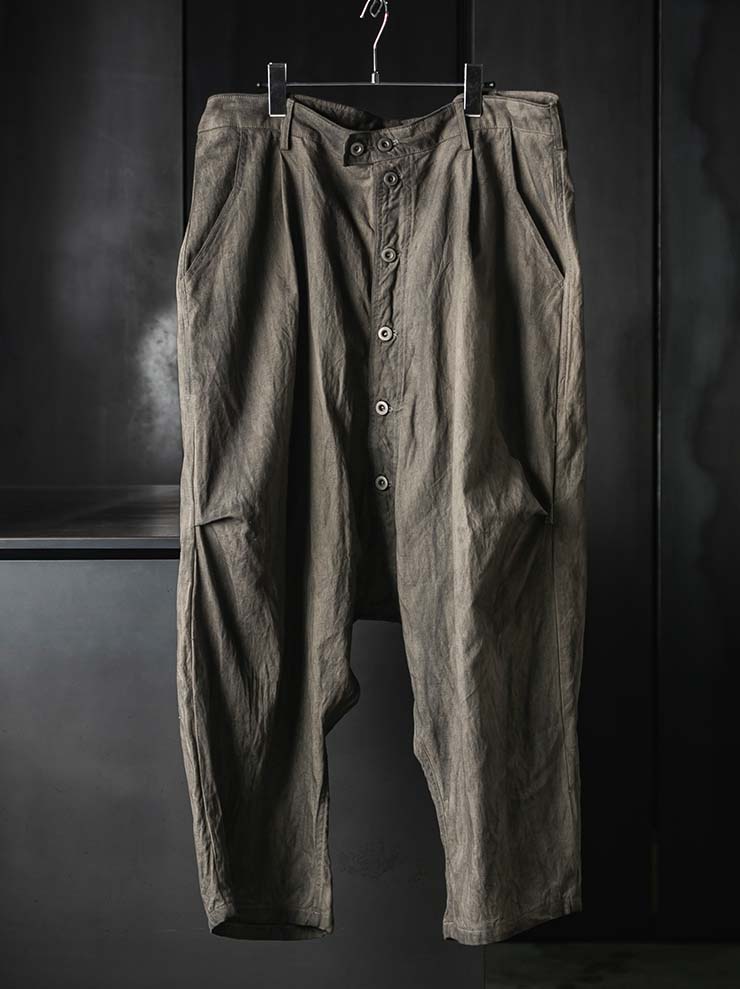 EVAN SCOTT MONROE<br>Upside Down Trousers / Pomegranate, Greige/Green