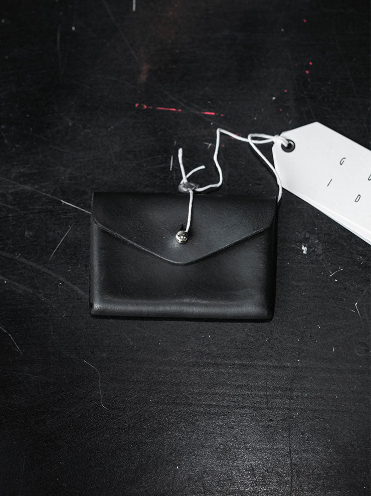 GUIDI<br>レザーコインポケットウォレット EN01 BLKT / GROPPONE FULL GRAIN