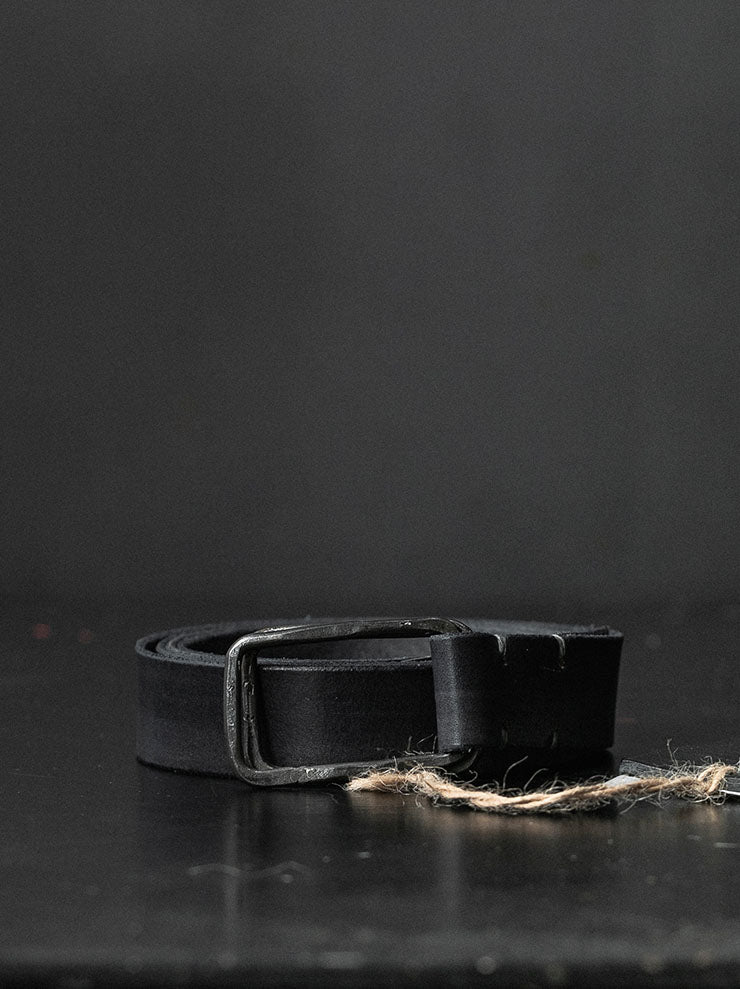 tagliovivo<br>ツインレクタングラーバックルソフトレザーベルト Hand-Dyed Calf / Onyx